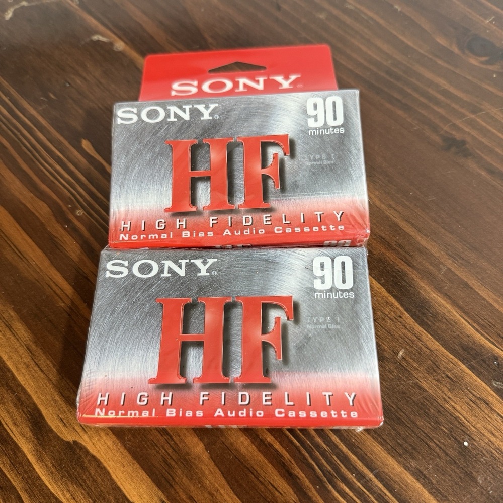 Lot of 2 Sony HF 90 Normal Bias Cassette Tapes - New Sealed